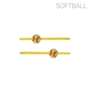 71903JO RHINESTONE SOFTBALL HAIR CLIPS