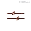 71904STO RHINESTONE FOOTBALL HAIR CLIPS