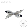 72124 RHINESTONE BOW SUEDE BOW BARRETTE