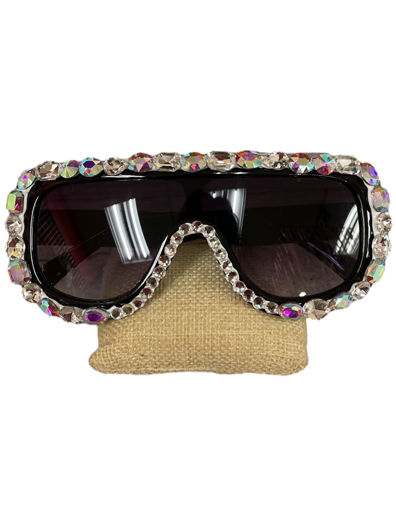 750A RHINESTONE LARGE SUNGLASSES