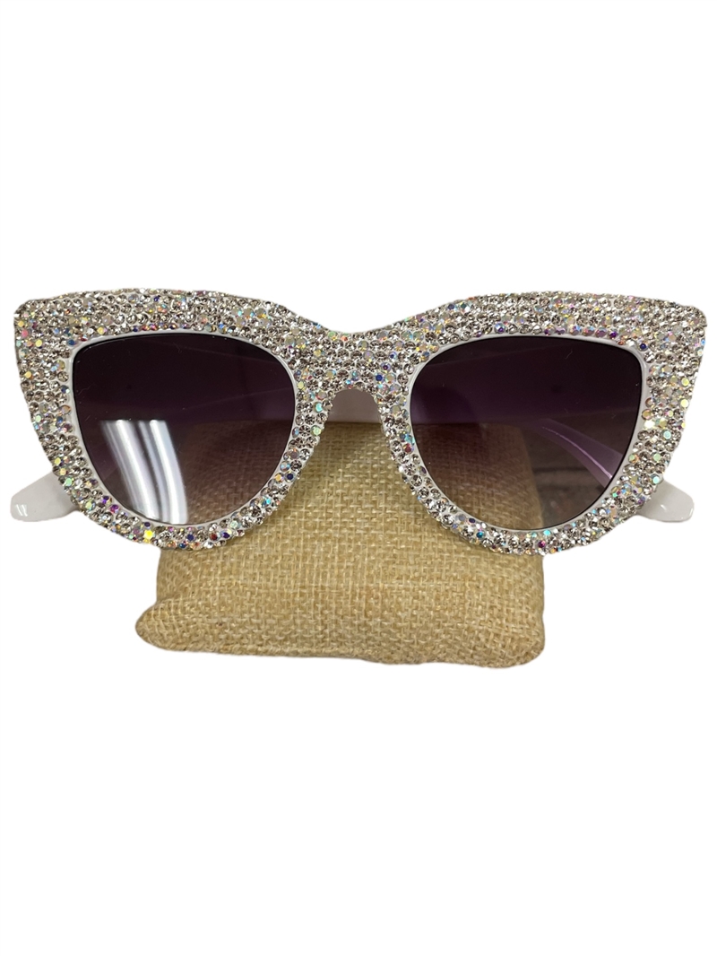 750D  RHINESTONE CAT EYE SUNGLASSES