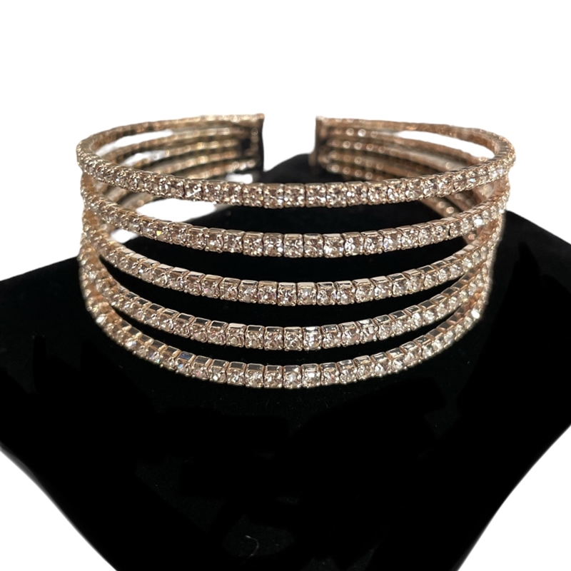 83140CR FIVE LINE RHINESTONE BRACELET