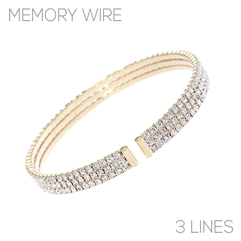 83422 RHINESTONE MEMORY WIRE BRACELET