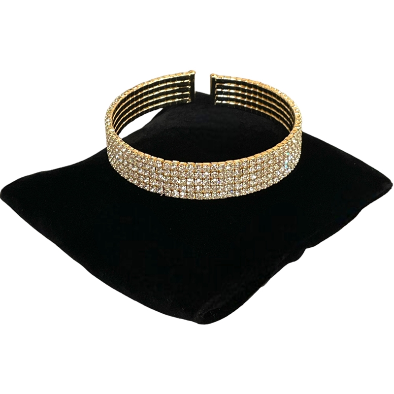 83422C RHINESTONE MEMORY WIRE BRACELET