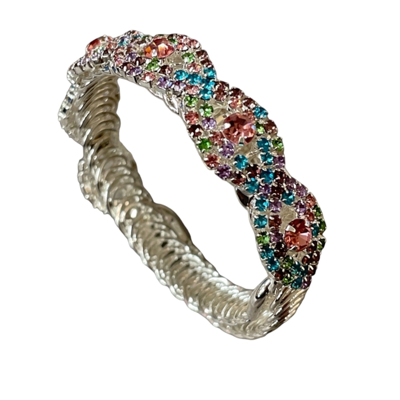 83532  MULTI COLOR RHINESTONE BRACELET