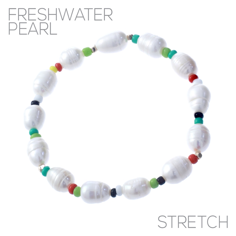 83881 FRESH WATER PEARL MULTI BEADED BRACELET