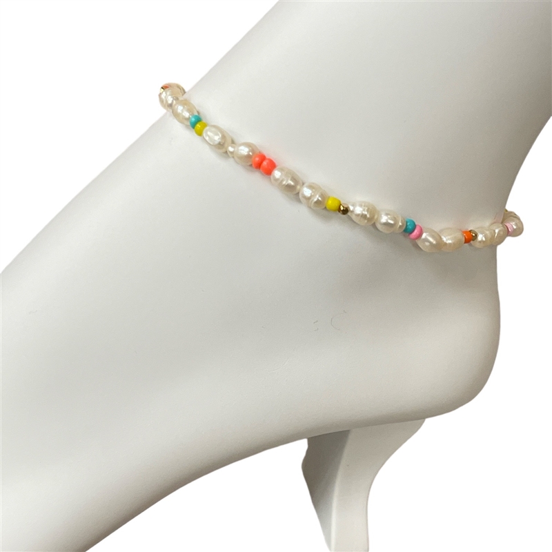 83887  FRESHWATER PEARL ANKLET BRACELET