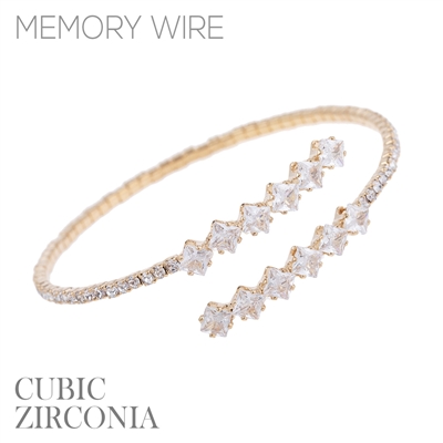 84239 MEMORY WIRE RHINESTONE CUBIC ZIRCONIA  BRACELET