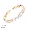 84416 MARQUISE MEMORY WIRE CUFF BRACELET