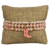 84434 BEADED CRYSTAL & BOOT IN CENTER BRACELET