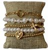 84494 CHARMS MULTI BEADED PEARL BRACELET SET
