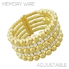 84508 CRYSTAL BALL 5LINE WIRE BRACELET