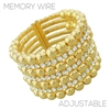 84509 CRYSTAL BALL 7LINE WIRE BRACELET