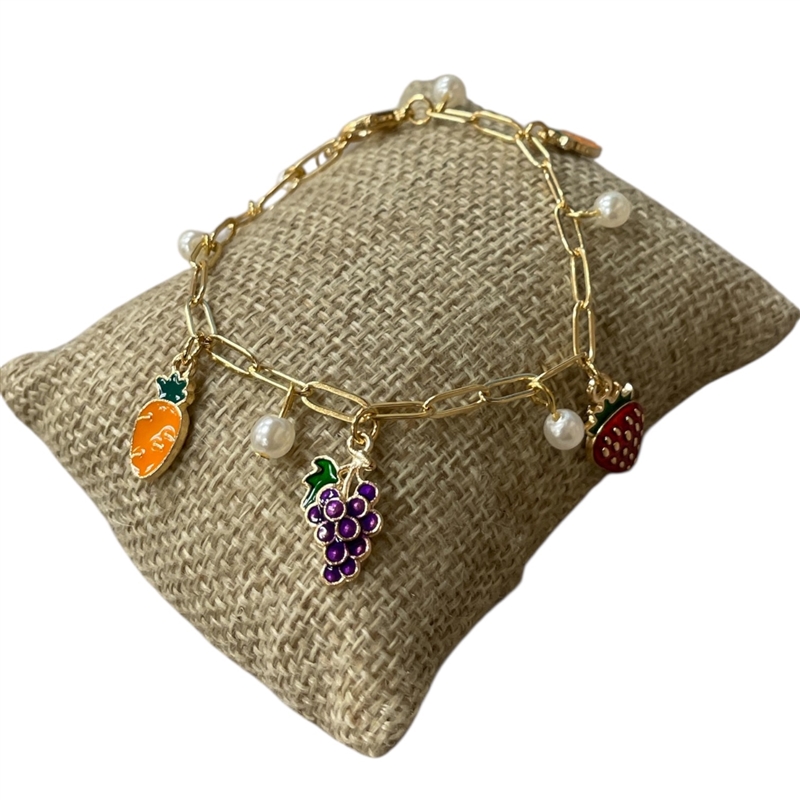 84527 SMALL FRUITS CHARMS CHAIN BRACELET