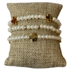 84580 CROSS PEARL BEADED BRACELET SET