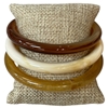 84593 THIN ACRYLIC BROWN MULTI BANGLE SET