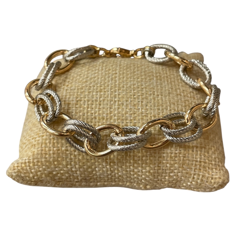 84664 TWO TONED CHAIN BRACELET