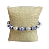 84668 FLORAL & PEARL BEADED BRACELET