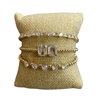 84671 BEADED MEMORY WIRE CRYSTAL BRACELET