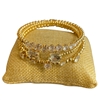 84672 MEMORY WIRE BEADED CRYSTAL BRACELET