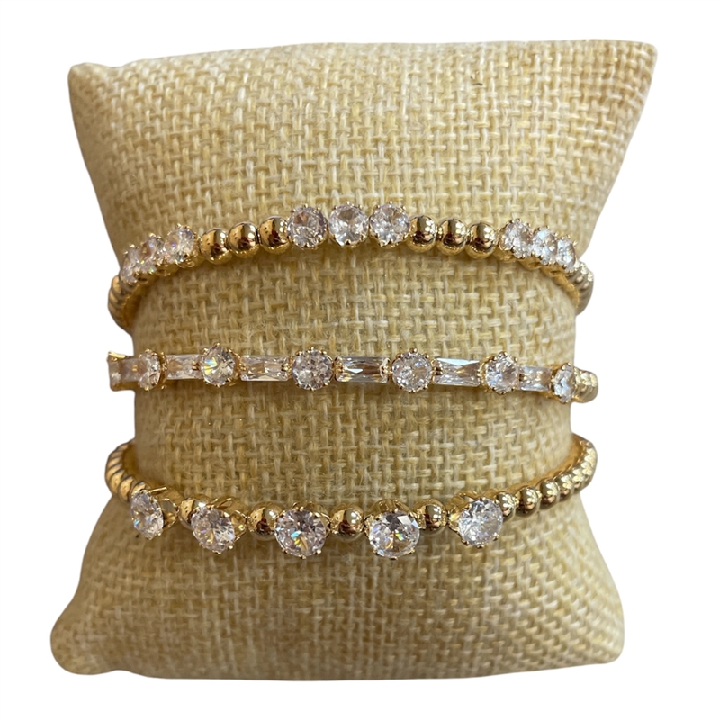 84673 MEMORY WIRE CRYSTAL BRACELET