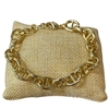 84675 GOLD PLAIN OVAL LINK BRACELET