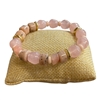 84693 MULTI BEADED PINK STRETCH BRACELET
