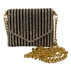 8801 BLACK & SILVER RHINESTONE MICRO CROSS BODY BAG