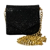 8806 BLACK RHINESTONE MICRO CROSS BODY BAG