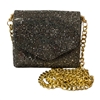 8808 HEMATITE RHINESTONE MICRO CROSS BODY BAG