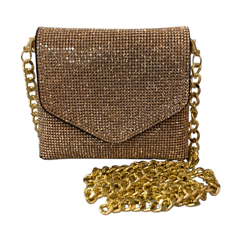8810 LIGHT TOPAZ RHINESTONE MICRO CROSS BODY BAG