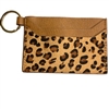 912  LEOPARD COW HIDE CC HOLDER 100% GENUINE HAIR FRONT ONLY WALLET