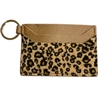 916 NATURAL  LEOPARD COW HIDE CC HOLDER 100% GENUINE HAIR FRONT ONLY WALLET