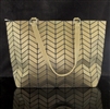 917080B MATTE BRONZE SYMMETRICAL PATTERN TOTE BAG