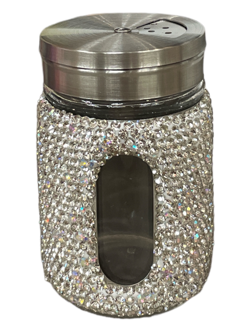 925SL  SILVER RHINESTONES & GLASS BOTTLE