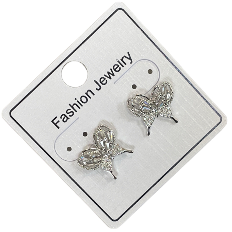 952B RHINESTONE BUTTERFLY EARRINGS
