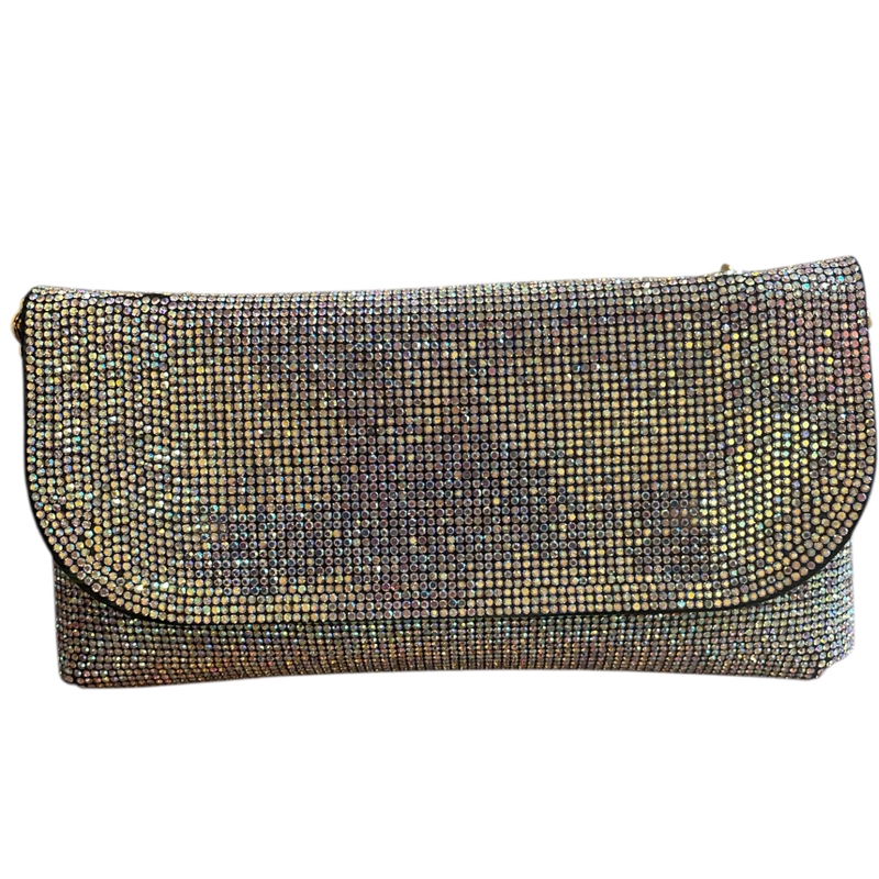 970AB  AB GOLD RHINESTONE BAG