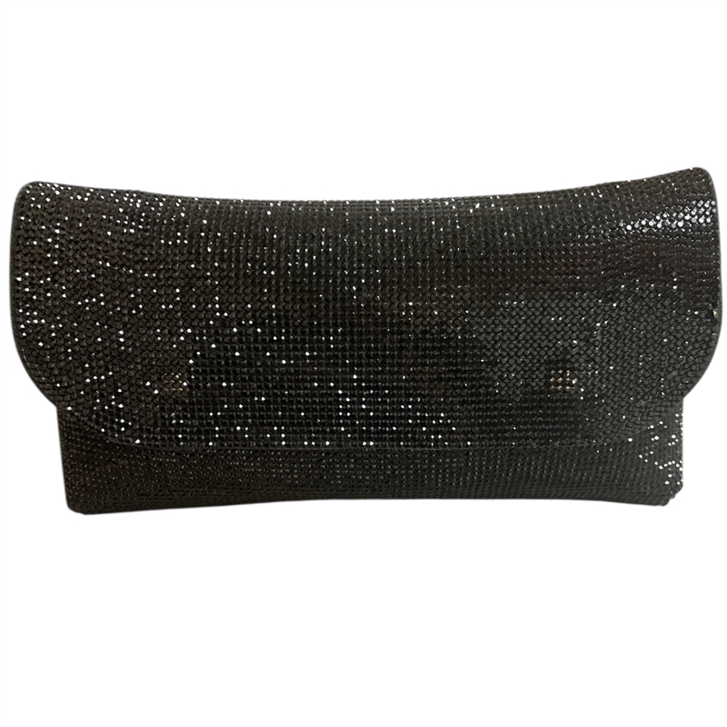 970BL BLACK GOLD RHINESTONE BAG