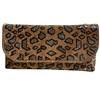 970BW  LEOPARD BROWN  RHINESTONE BAG