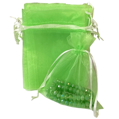 A1002LM  LEMON  ORGANZA  FABRIC BAGS