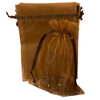 A1003BWN BROWN ORGANZA FABRIC BAGS