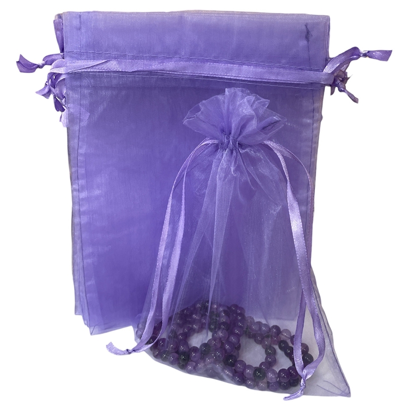 A1003PR  PURPLE ORGANZA FABRIC BAGS