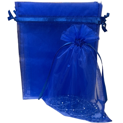 A1003RY  ROYAL BLUE ORGANZA FABRIC BAGS