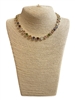 A912NG  14KG PLATED MULTI COLOR CUBIC ZIRCONIA CRYSTAL SHORT NECKLACE