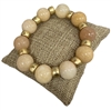 AB4146B 12MM BEIGE SEMI-PRECIOUS STONE BRACELET