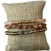 AB5879 PINK MULTI CRYSTAL BEADED 3PCS BRACELET