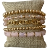 AB5895  CRYSTAL BEADED 5PCS BRACELET