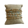AB6143 8 LAYERED CRYSTAL & BEADED BRACELET