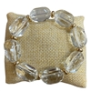 AB6261CR CLEAR ACRYLIC BEADED STRETCH BRACELET