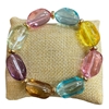 AB6261MU MULTICOLOR ACRYLIC BEADED STRETCH BRACELET
